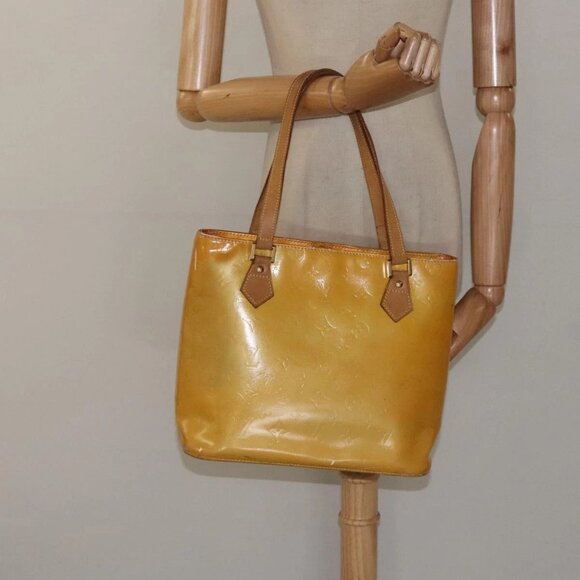 LOUIS VUITTON Monogram Vernis Houston Hand Bag Gris - Picture 14 of 16